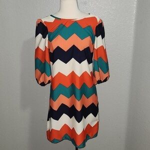 Truth Chevron Long Sleeve Dress size Small Perfect for Easter/ Spring
